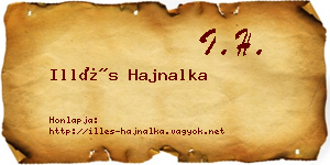 Illés Hajnalka névjegykártya